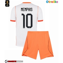 Otroške Nogometnih dresov Nizozemska Memphis Depay #10 Gostujoči SP 2026 Kratki rokavi (+ hlače)